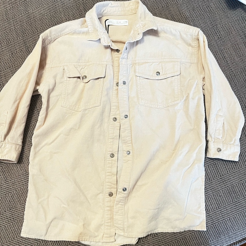 Zara kids Beige Corduroy Over-shirt